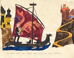 Der Brand des Schlosses - Eine Erzaehlung. Seite 6: Der Feind rüstete ein Schiff und landete bei dem Schlosse