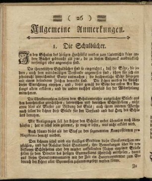 I. Die Schulbücher.