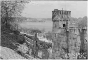 Blick vom Maschinenhaus Babelsberg zur Glienicker Brücke