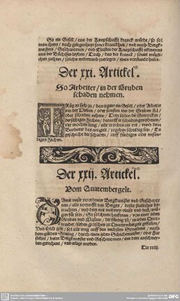 Der XXII. Artickel. Vom Quatembergelt.