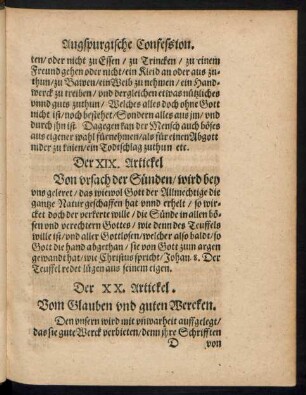 Der XX. Artickel.