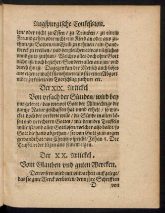Der XX. Artickel.