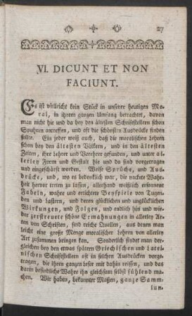 VI. Dicunt Et Non Faciunt