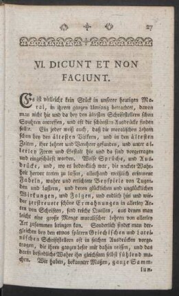 VI. Dicunt Et Non Faciunt