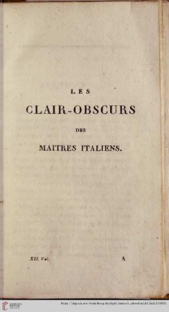 Les clair-obscurs des maitres italiens