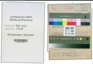 Entnazifizierung Hermann Schuermann , geb. 20.06.1896 (Arbeiter)