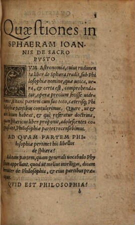 Quaestiones in libellum de sphaera Ioannis de Sacro Busto