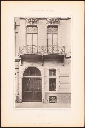Wohnhaus, Avenue Louise, Brüssel: Ansicht Detail (aus: Moderne Städtebilder Abt. 1. Neubauten in Brüssel, 1900)