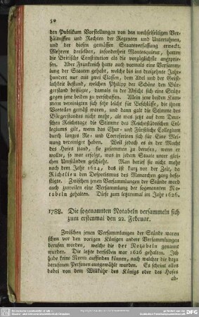1788. Die sogenannten Notablen versammeln sich zum erstenmal den 22. Februar