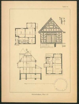 Einfamilienhaus, Blatt III
