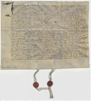 Testament der Ilsebe, Witwe des Dirick Smedeken, besiegelt von den Ratsmannen Dirick Pravest und Franz Dusterhop.