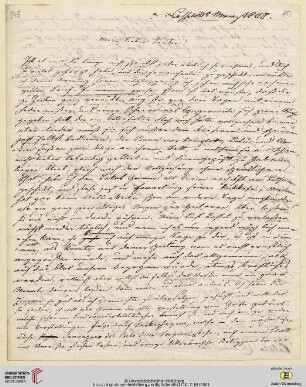 Brief von Clemens Brentano an Achim von Arnim