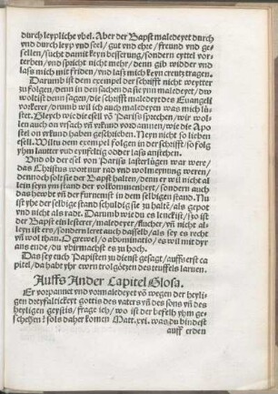 Auffs Ander Capitel Glosa.