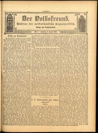 Ausgabe vom Sonntag, den 05. April 1908.