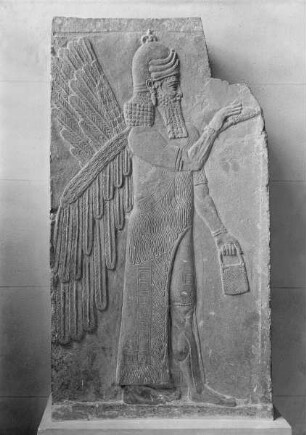 Göttlicher Schutzgeist mit zwei Flügeln, Relief aus dem Palast von Chorsabad