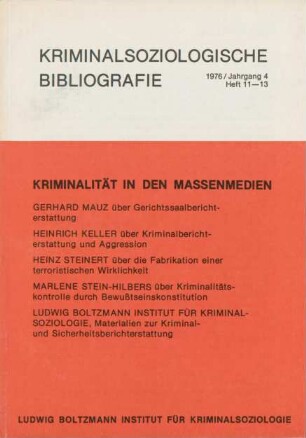 Kriminalität in den Massenmedien