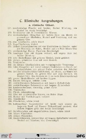 C. Römische Ausgrabungen