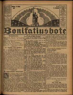 Erste Ausgabe vom Sonntag, den 28. Oktober 1928.