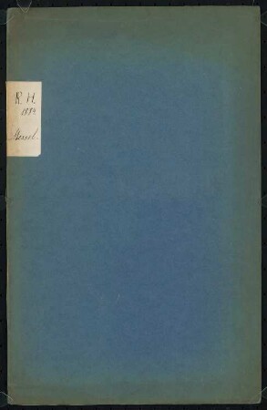 Ausstellungspalast für Berlin Schinkelwettbewerb 1881. Reisebericht Alfred Messel: Reisebericht