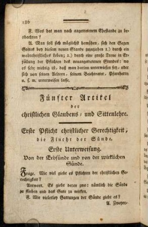 186-192, Fünfter Artikel: 1. Unterweisung - 6. Unterweisung