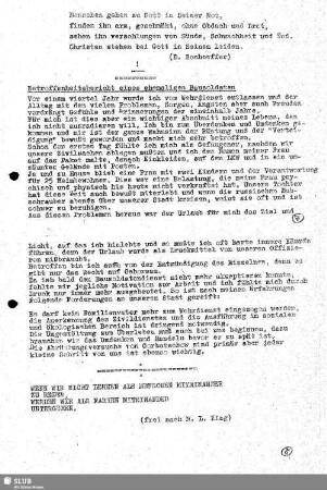 Betroffenheitsbericht eines ehemaligen Bausoldaten