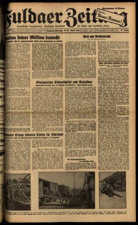 Ausgabe vom Samstag, den 27. April 1940.
