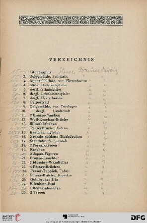 Verzeichnis (Nr. 1-487)