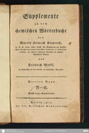 Suppl. 3: Chemisches Wörterbuch
