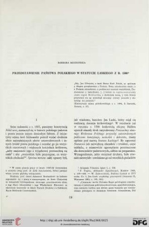 5: Przedstawienie państwa polskiego w Statucie Łaskiego z r. 1506