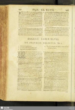 Digest. lib. XLVII. de privatis delictis