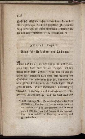Zweites Kapitel. Physische Ursachen der Träume.