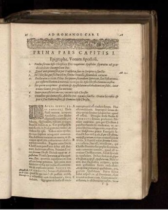 Prima Pars Capitis I. Epigraphe, Votum Apostoli