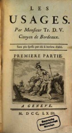 Les Usages, 1