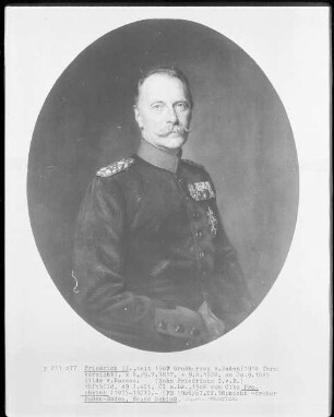 Friedrich II, seit 1907 Großherzog von Baden (1918 Thronverzicht)