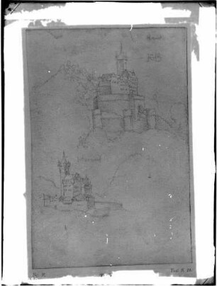 Gundelsheim Schloss Hornegg Zeichnung