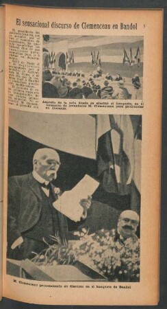 El sensacional discurso de Clemenceau en Bandol