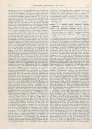 408-413 [Rezension] Bouvier, Aug., Dogmatique chrétienne