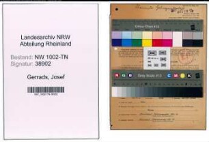 Entnazifizierung Josef Gerrads , geb. 07.07.1893 (Techniker)