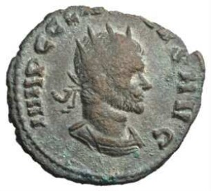 Münze, Antoninian, 268 - 270 n. Chr.