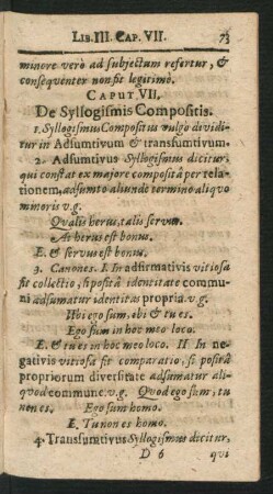 Caput VII. De Syllogismis Compositis.