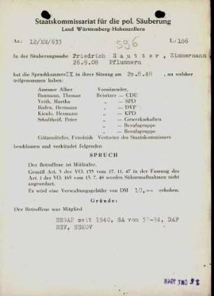Sautter, Friedrich