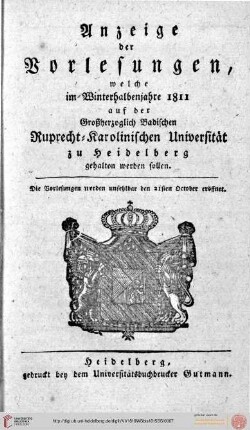 Wintersemester 1811/1812