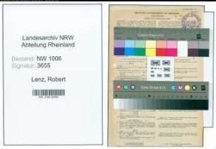 Entnazifizierung Robert Lenz , geb. 29.12.1899 (Schachtmeister)