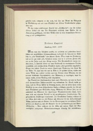 Drittes Kapitel : Hamburg 1923-1933