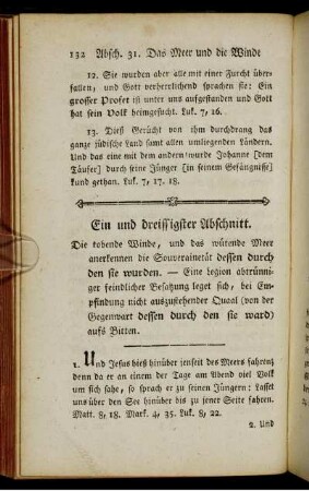 Ein und dreissigster Abschnitt. - Sieben und dreissigster Abschnitt.