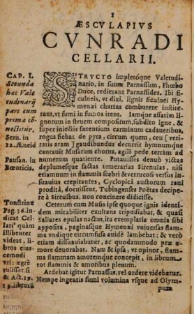 Aescvlapivs, siue Secvnda Pars Valetvdinarii Mvsis Novis, Et XXII. Poetis Vetvlis, Frigidis, &c. Hymenaevm Jacobi Reihingi Praedicantis non minus inscite, quam impie celebrantibus