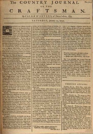 The country journal, or the craftsman. 1750