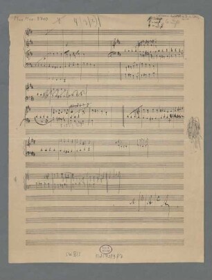 Quartets, vl (2), vla, vlc, op. 13, D-Dur, Sketches - BSB Mus.ms. 9710 : [without title]