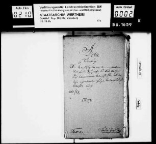 Untersuchung der Unterschlagungen des Waldförsters Mathias Schuhmacher und des Landboten Michel Heyd.