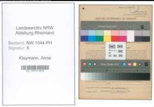 Entnazifizierung Anna Kleymann , geb. 11.02.1911 (Zahnaerztin)